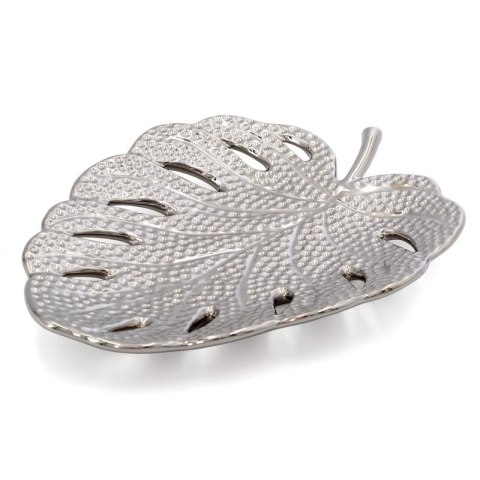 PATERA DEKORACYJNA KARLO (01) 25 X 19 X 4 CM SREBRNY