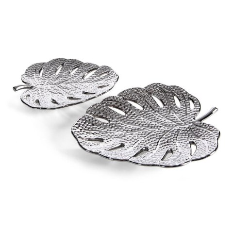 PATERA DEKORACYJNA KARLO (01) 25 X 19 X 4 CM SREBRNY