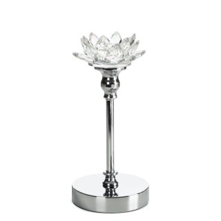 ŚWIECZNIK DEKORACYJNY DALIA O 12 X 19 CM TRANSPARENTNY