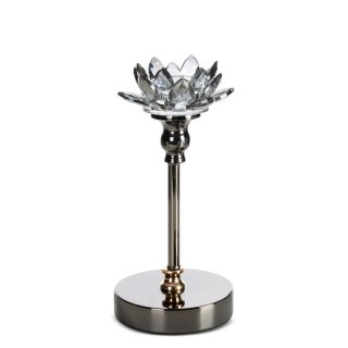 ŚWIECZNIK DEKORACYJNY DALIA O 12 X 24 CM CZARNY