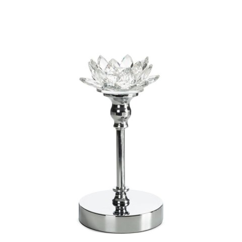 ŚWIECZNIK DEKORACYJNY DALIA O 12 X 24 CM TRANSPARENTNY