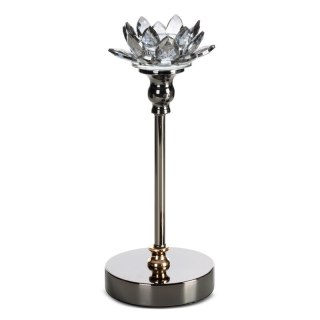 ŚWIECZNIK DEKORACYJNY DALIA O 12 X 29 CM CZARNY