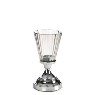 ŚWIECZNIK DEKORACYJNY ELANI (01) O 12 X 21 CM SREBRNY