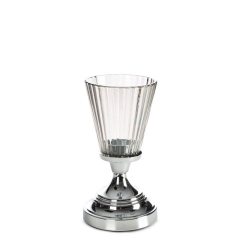 ŚWIECZNIK DEKORACYJNY ELANI (01) O 12 X 21 CM SREBRNY