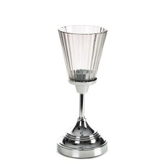 ŚWIECZNIK DEKORACYJNY ELANI (02) O 12 X 26 CM SREBRNY