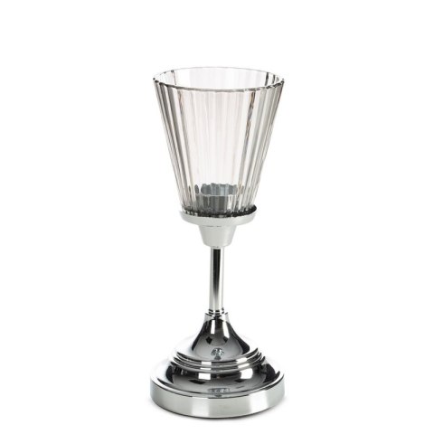 ŚWIECZNIK DEKORACYJNY ELANI (02) O 12 X 26 CM SREBRNY