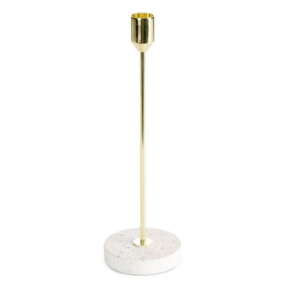 ŚWIECZNIK DEKORACYJNY KORI (04) O 8 X 26 CM KREMOWY