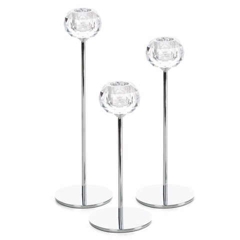 ŚWIECZNIK DEKORACYJNY LARA O 8 X 27 CM TRANSPARENTNY