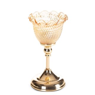 ŚWIECZNIK DEKORACYJNY LUISA (02) O 13 X 26 CM ZŁOTY