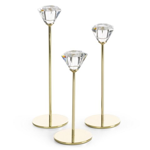 ŚWIECZNIK DEKORACYJNY SALMA (03) O 8 X 27 CM TRANSPARENTNY