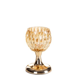 ŚWIECZNIK DEKORACYJNY ZARIA O 11 X 17 CM ZŁOTY