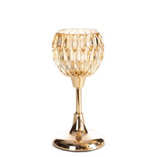 ŚWIECZNIK DEKORACYJNY ZARIA O 11 X 22 CM ZŁOTY