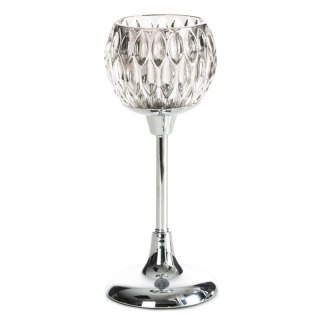 ŚWIECZNIK DEKORACYJNY ZARIA O 11 X 27 CM SREBRNY