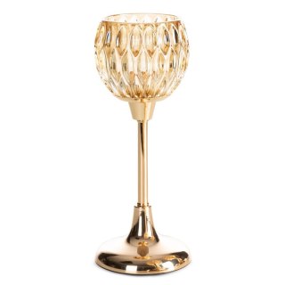 ŚWIECZNIK DEKORACYJNY ZARIA O 11 X 27 CM ZŁOTY