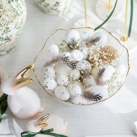 SZKLANA MISA DEKORACYJNA TAMARA (01) O 25 X 11 CM BIAŁY