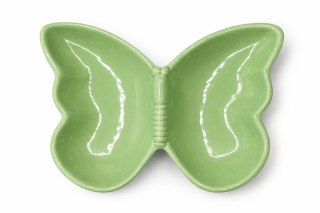 TALERZ MOTYL CERAMICZNY ZIELONY