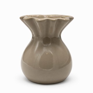 WAZON CERAMICZNY OKRĄGŁY BEŻOWY MINI