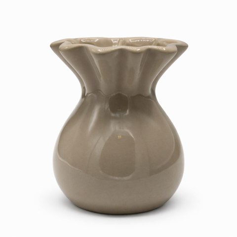 WAZON CERAMICZNY OKRĄGŁY BEŻOWY MINI