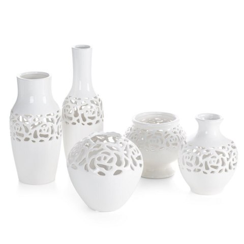 WAZON DEKORACYJNY CELIA (04) O 10 X 30 CM KREMOWY