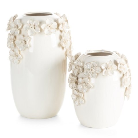 WAZON DEKORACYJNY DIANA (01) O 19 X 30 CM KREMOWY