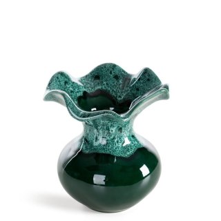 WAZON DEKORACYJNY DINA O 18 X 20 CM ZIELONY