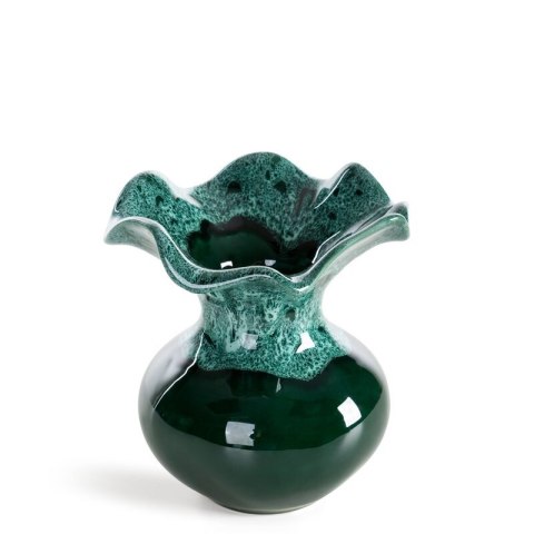 WAZON DEKORACYJNY DINA O 18 X 20 CM ZIELONY