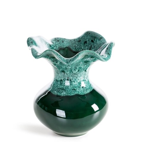 WAZON DEKORACYJNY DINA O 22 X 25 CM ZIELONY