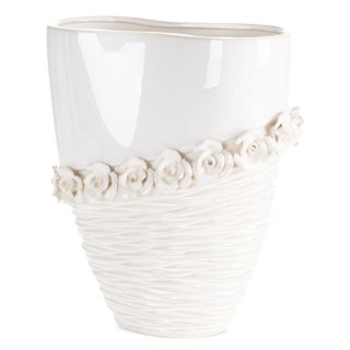 WAZON DEKORACYJNY ELIANA (04) 27 X 13 X 32 CM KREMOWY