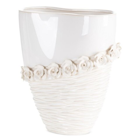 WAZON DEKORACYJNY ELIANA (04) 27 X 13 X 32 CM KREMOWY