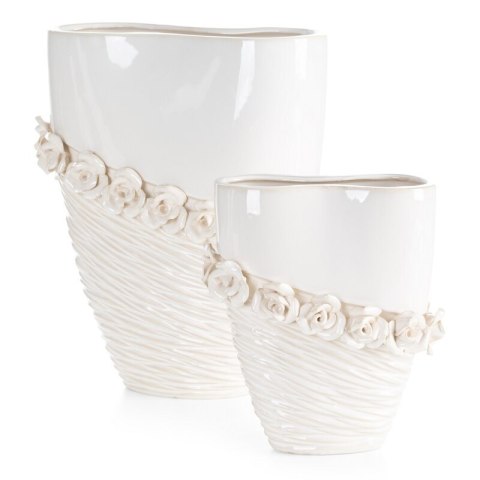 WAZON DEKORACYJNY ELIANA (04) 27 X 13 X 32 CM KREMOWY