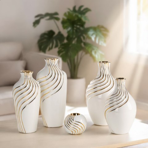 WAZON DEKORACYJNY ESTELA (03) O 15 X 33 CM BIAŁY