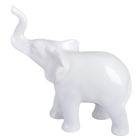 FIGURKA CERAMICZNA SŁOŃ BIAŁY DUŻY 20 cm