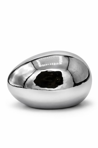 JAJKO CERAMICZNE LEŻĄCE SREBRNE DUŻE