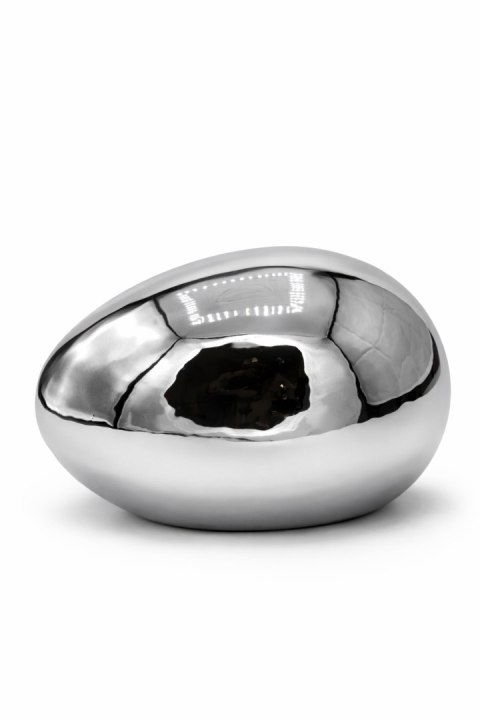 JAJKO CERAMICZNE LEŻĄCE SREBRNE DUŻE