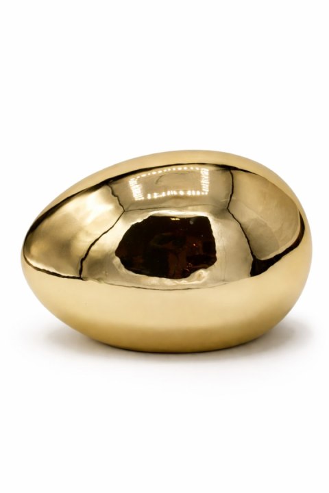 JAJKO CERAMICZNE LEŻĄCE ZŁOTE DUŻE