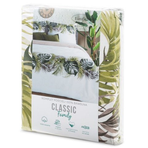 KOMPLET POŚCIELI BAWEŁNIANEJ AMBER 140 X 200 CM BIAŁY