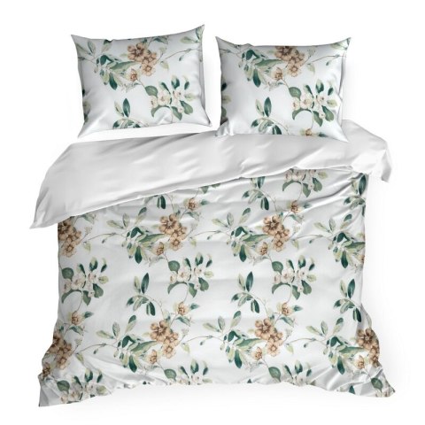 KOMPLET POŚCIELI BAWEŁNIANEJ NIKOLA 140 X 200 CM BIAŁY