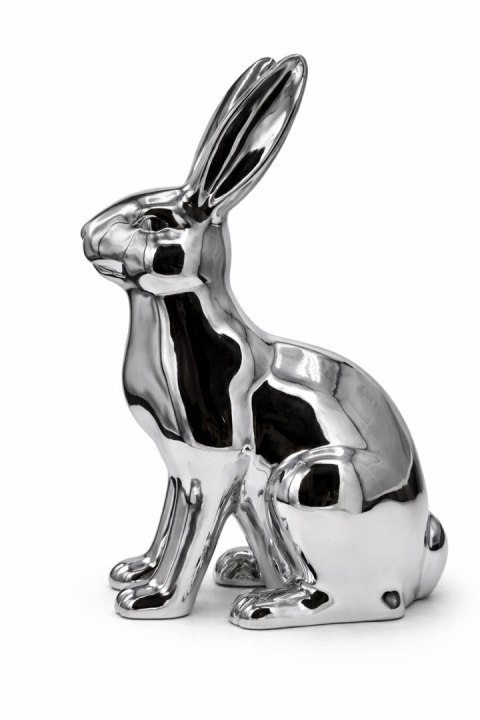 KRÓLIK CERAMICZNY SREBRNY DUŻY