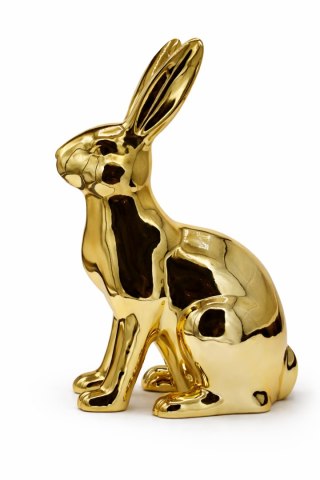 KRÓLIK CERAMICZNY ZŁOTY DUŻY