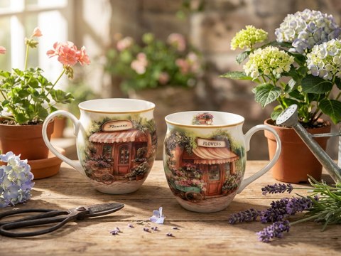 Kubek beczka - L. Lozano, Atelier kwiatowe (CARMANI)