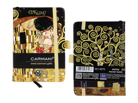 Notes A6 - G. Klimt, Pocałunek + Drzewo (CARMANI)