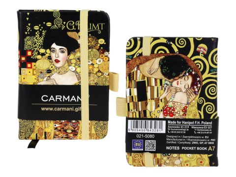 Notes A7 - G. Klimt, Adela + Pocałunek (CARMANI)