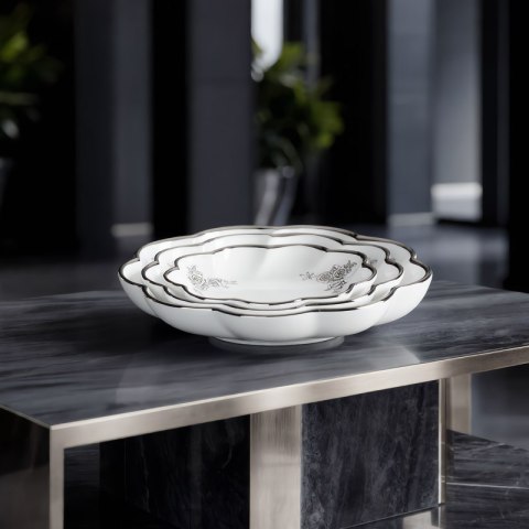 PATERA DEKORACYJNA ELSA (01) O 30 X 6 CM BIAŁY