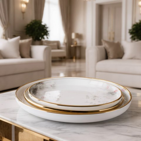 PATERA DEKORACYJNA LUMIA (03) 23 X 16 X 3 CM BIAŁY