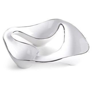 PATERA DEKORACYJNA ROB (01) 28 X 28 X 7 CM BIAŁY