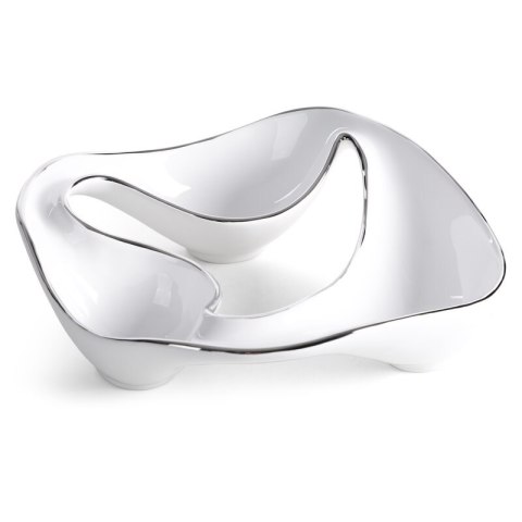 PATERA DEKORACYJNA ROB (01) 28 X 28 X 7 CM BIAŁY