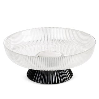 SZKLANA PATERA DEKORACYJNA NELI (01) O 30 X 12 CM BIAŁY