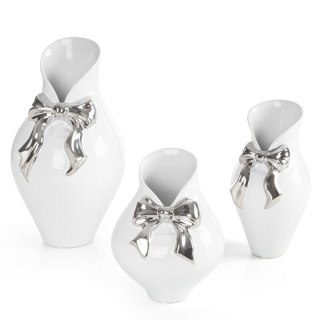 WAZON DEKORACYJNY AKIRA (01) O 14 X 19 CM BIAŁY