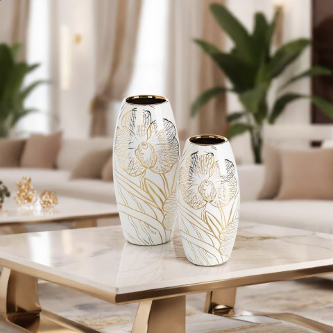 WAZON DEKORACYJNY GLEN (02) O 12 X 25 CM BIAŁY