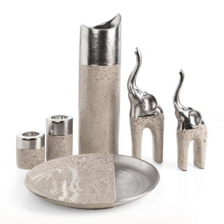 WAZON DEKORACYJNY LAILA (02) O 11 X 35 CM SREBRNY